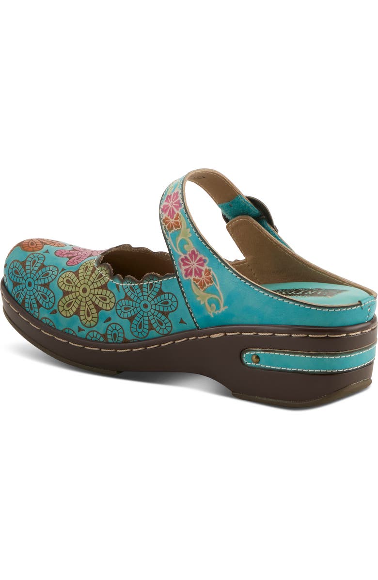 L'Artiste by Spring Step Flochino Clog, Alternate, color, Turquoise Multi