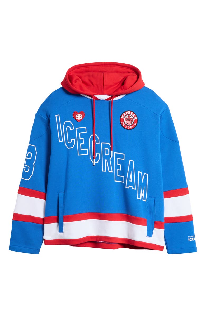 ICECREAM Wayne Colorblock Cotton Graphic Hoodie, Alternate, color, 