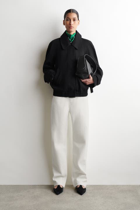 Rounded Cotton Blouson Jacket