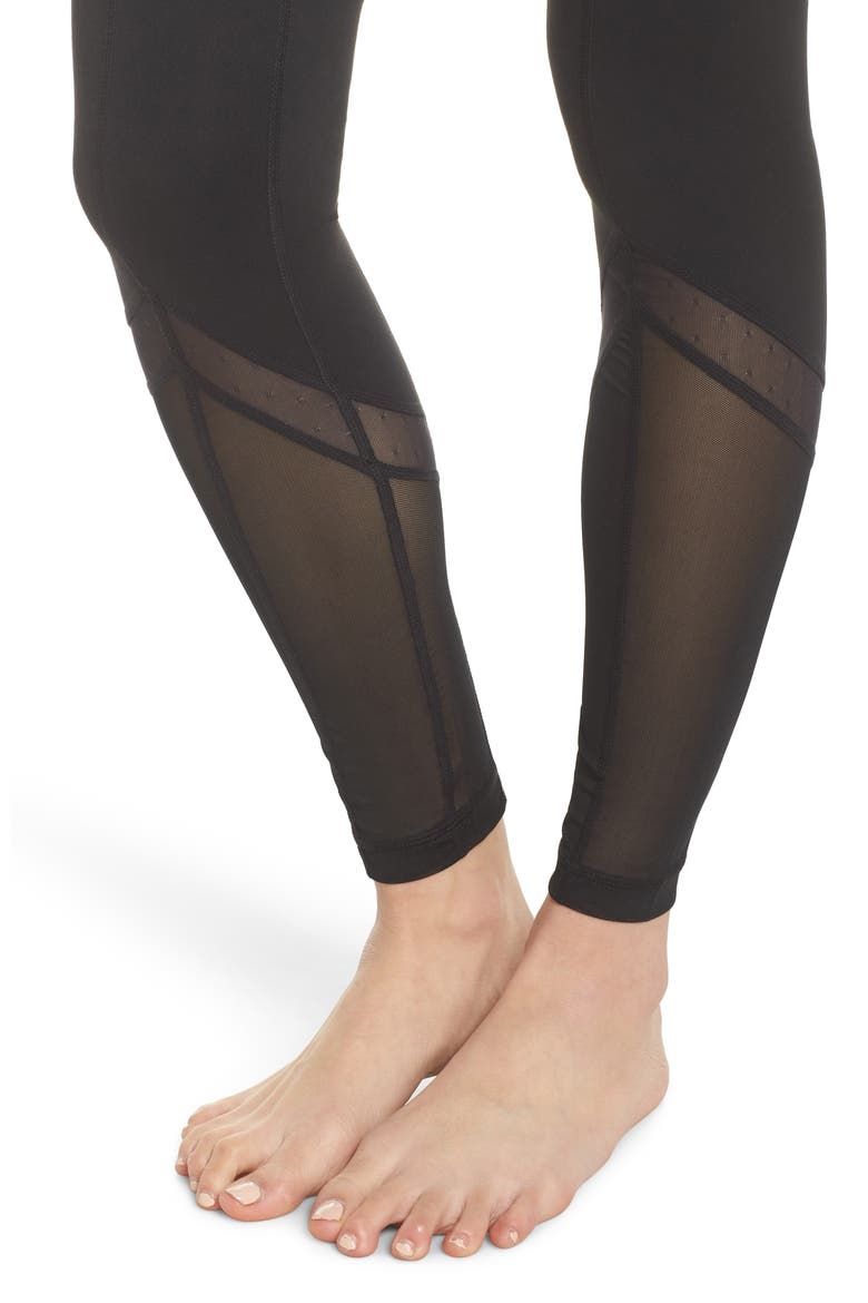 Sun Salutation High Waist Leggings, Alternate, color, BLACK