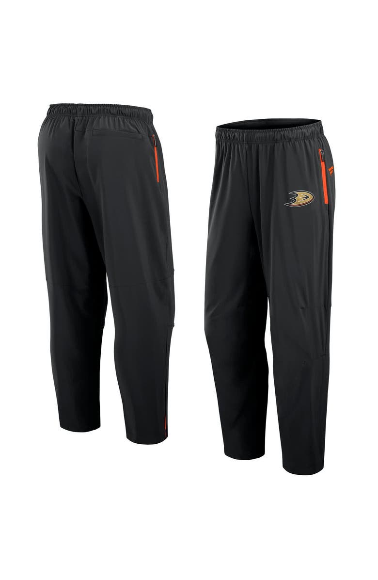 FANATICS Men's Fanatics Black Anaheim Ducks Authentic Pro Rink Pants, Main, color,