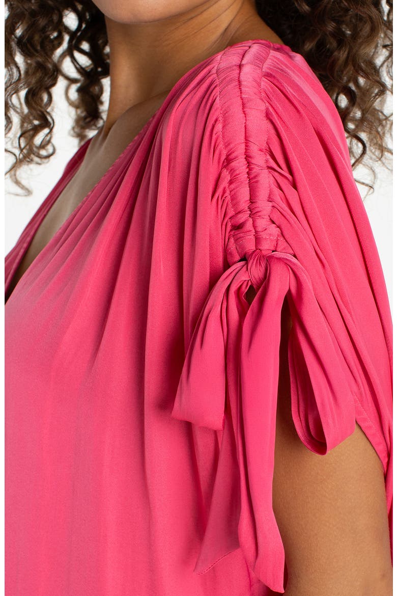 Tie Sleeve Top, Alternate, color, PERFECT PINK