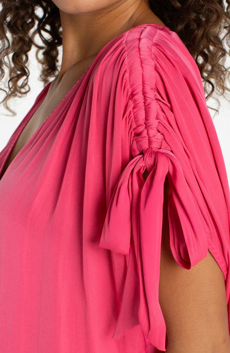 Liverpool Los Angeles Tie Sleeve Top, Alternate, color, Perfect Pink