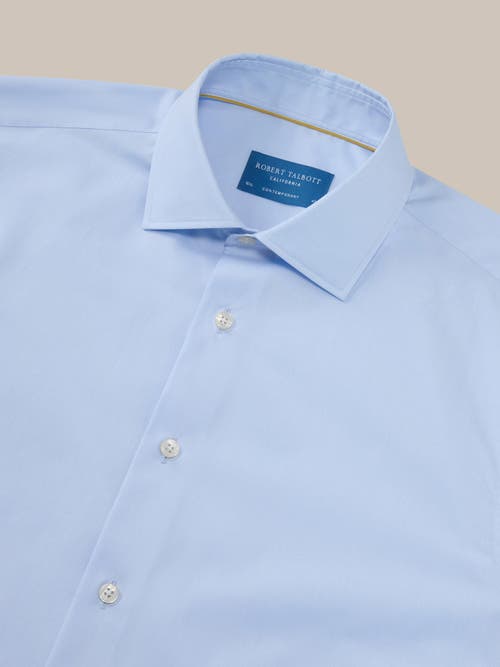 Robert Talbott Reynolds Light Weight Poplin Shirt In Light Blue