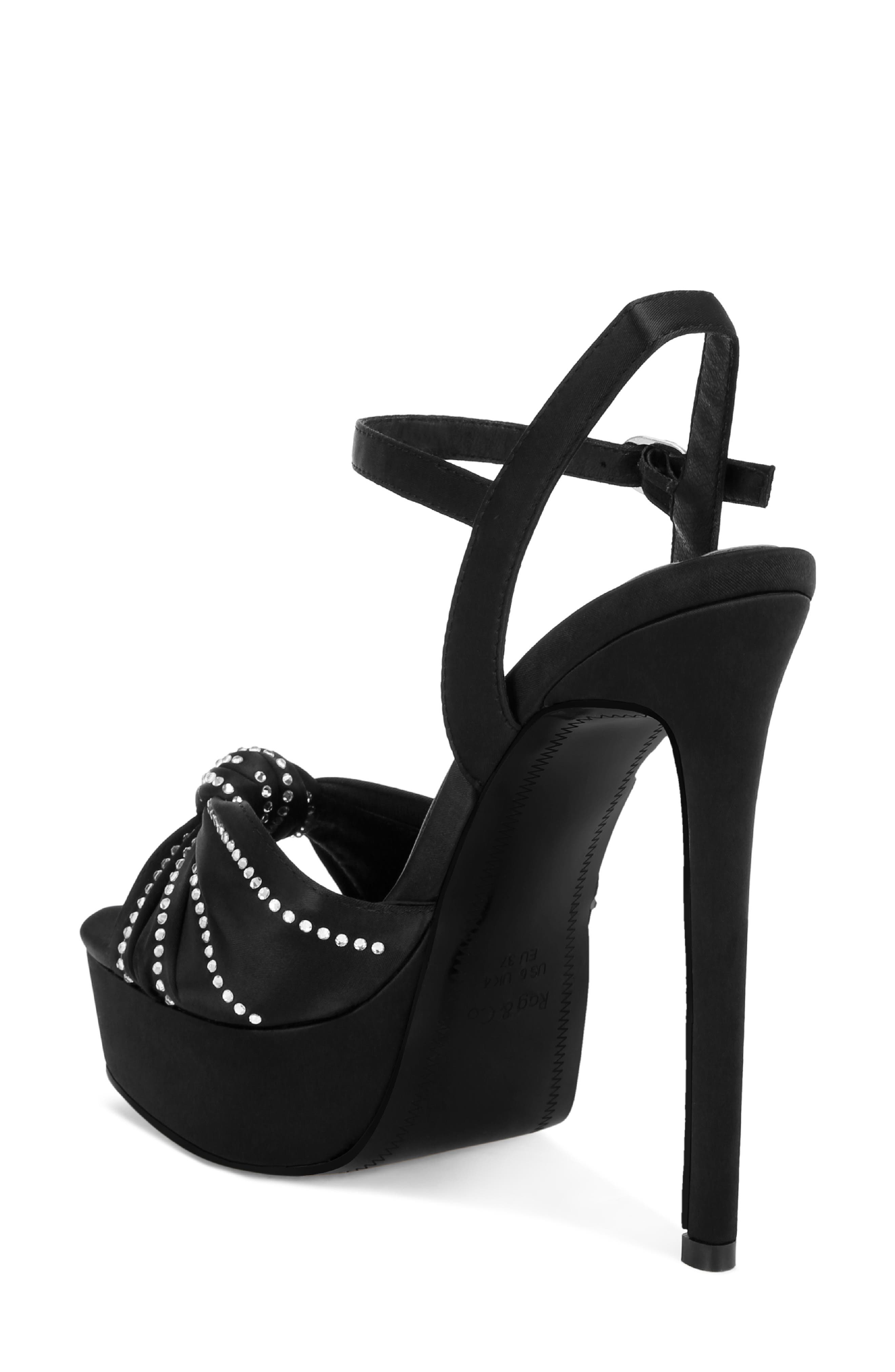 Margala Platform Sandal, Alternate, color, BLACK SATIN