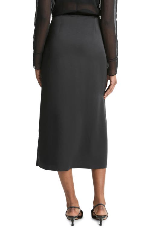 Shop Vince Velvet Trim Side Tie Skirt In Black