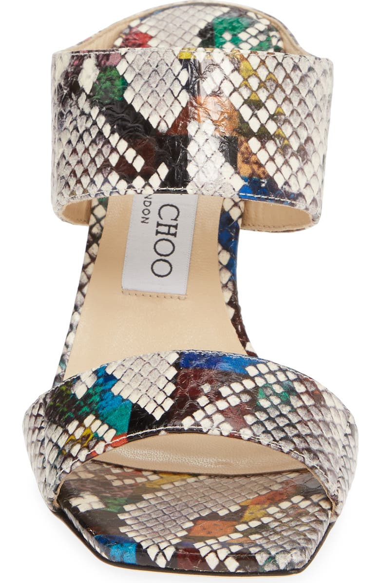Jimmy Choo Hira Snake Print Mule, Alternate, color,