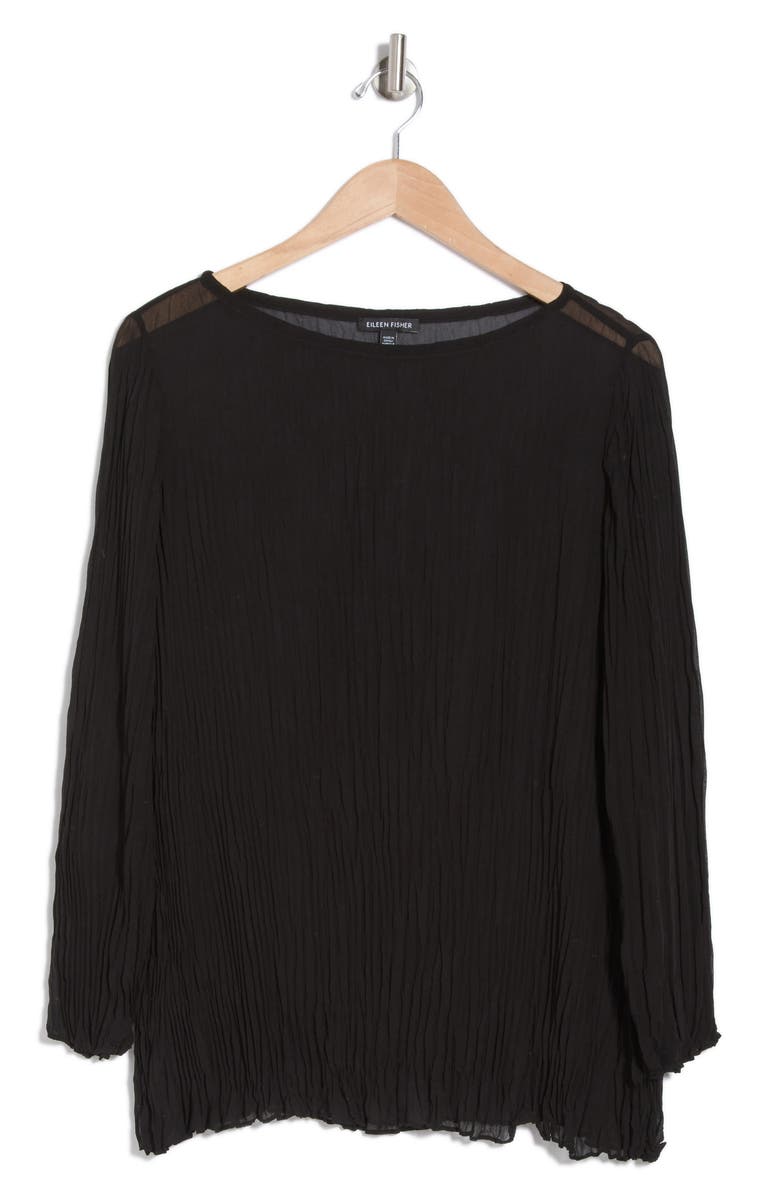 Eileen Fisher Bateau Neck Silk Tunic, Alternate, color,