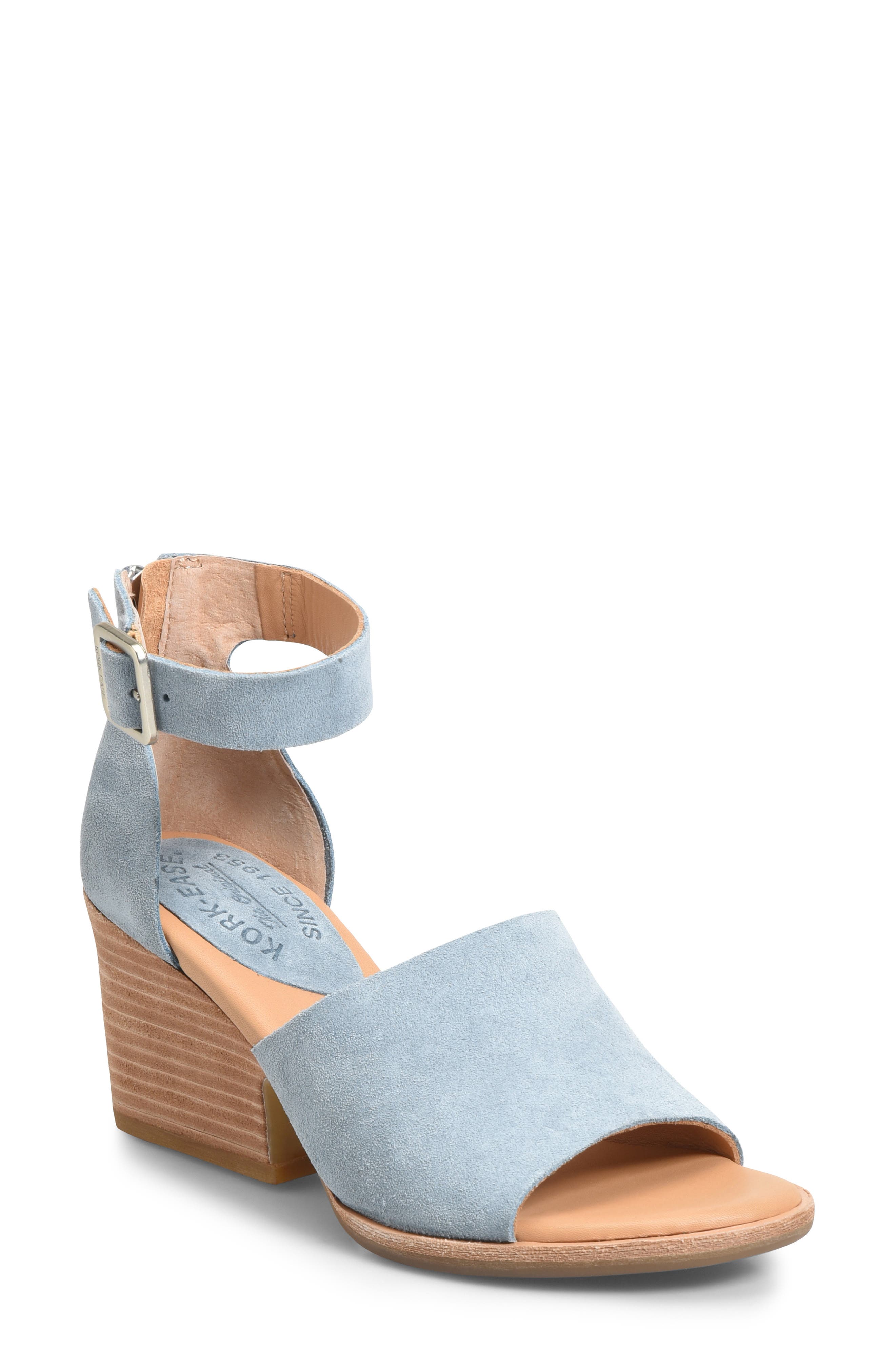 Gazania Sandal, Main, color, BLUE SUEDE