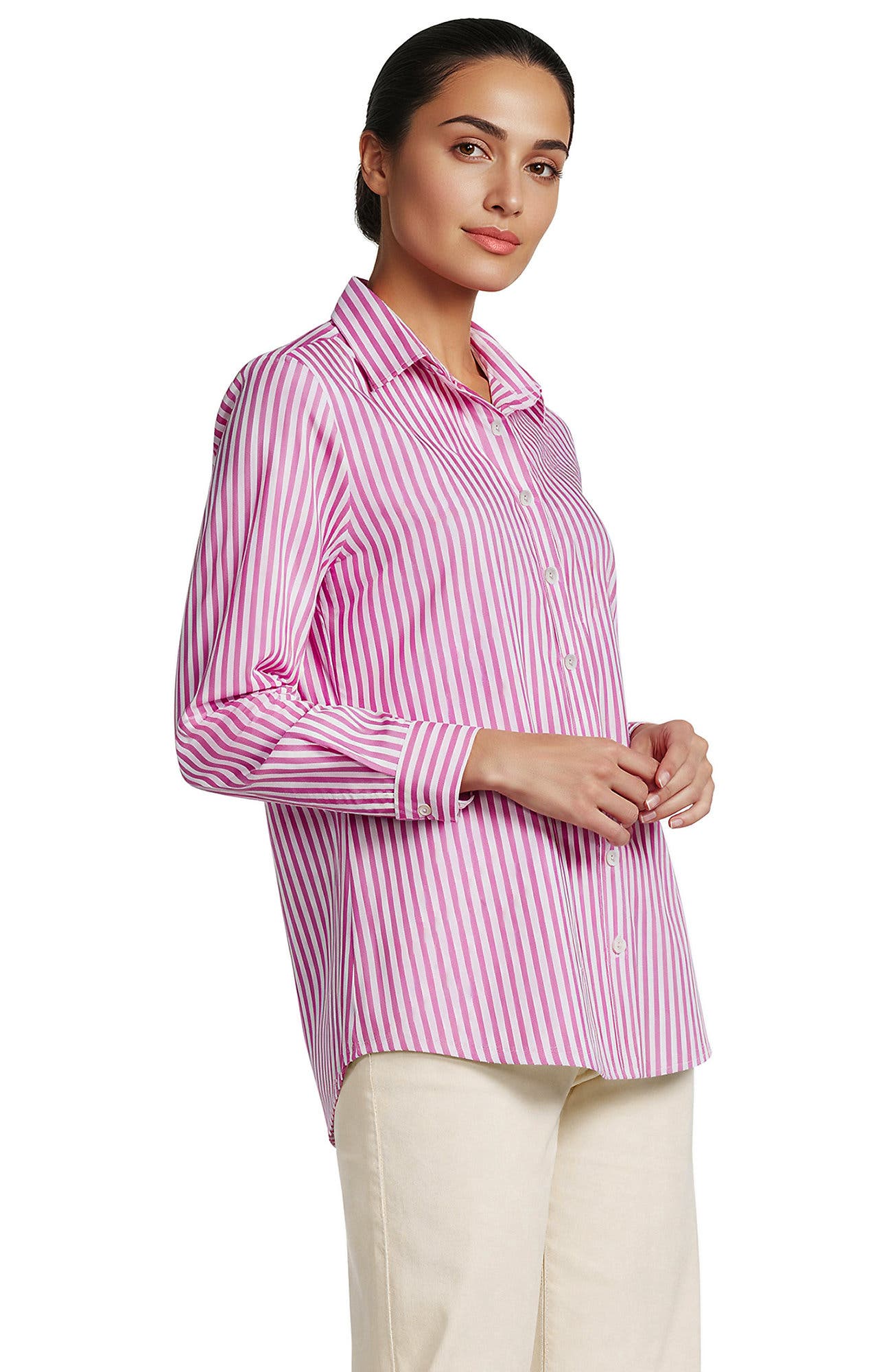 White/Apple Blossom Stripe