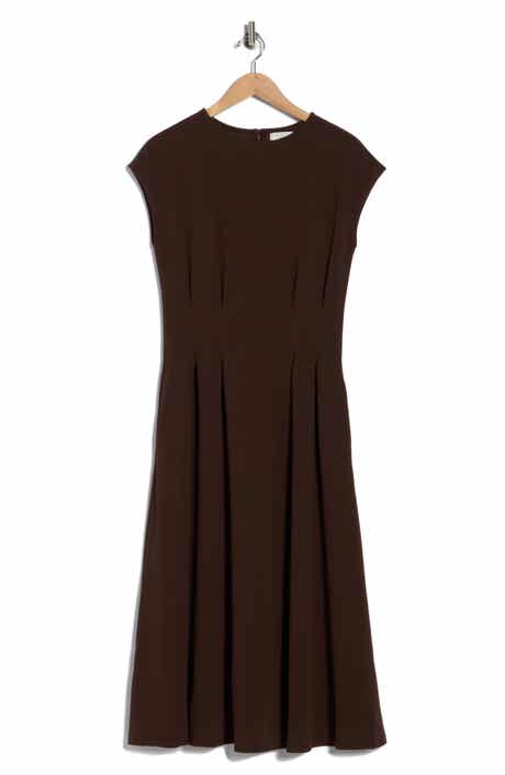 NORDSTROM RACK Pleated Waist Knit A-Line Dress