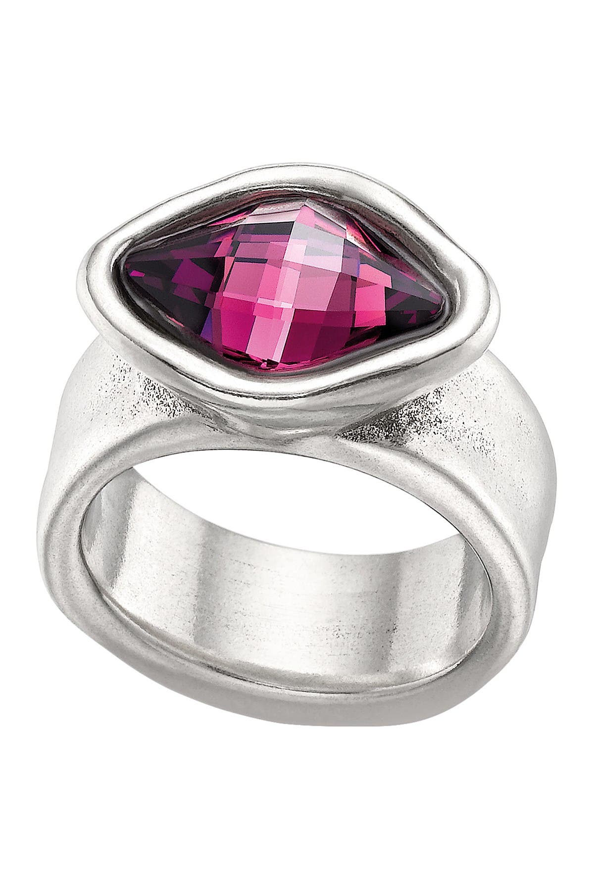 UNODE50 Sor Tijote Bezel Set Purple Swarovski Crystal Accented Ring ...