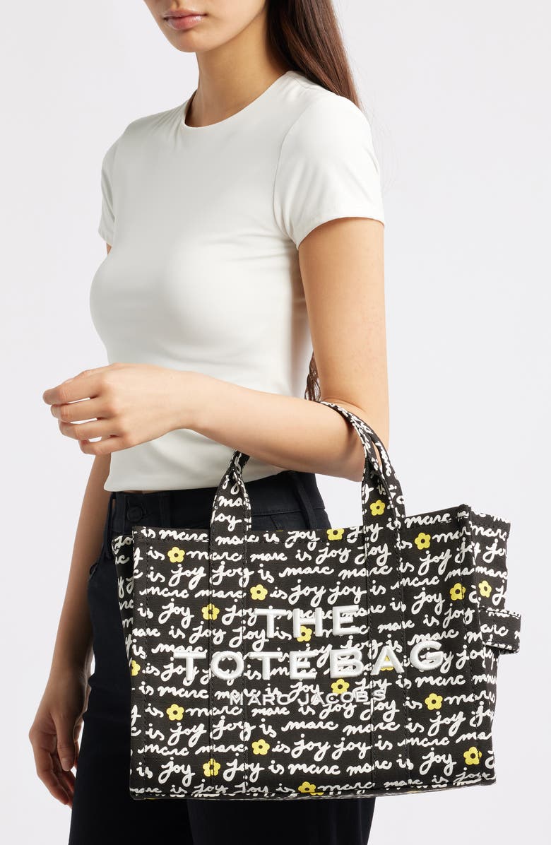 Marc Jacobs Medium Marc Is Joy Canvas Tote, Alternate, color, Black Multi