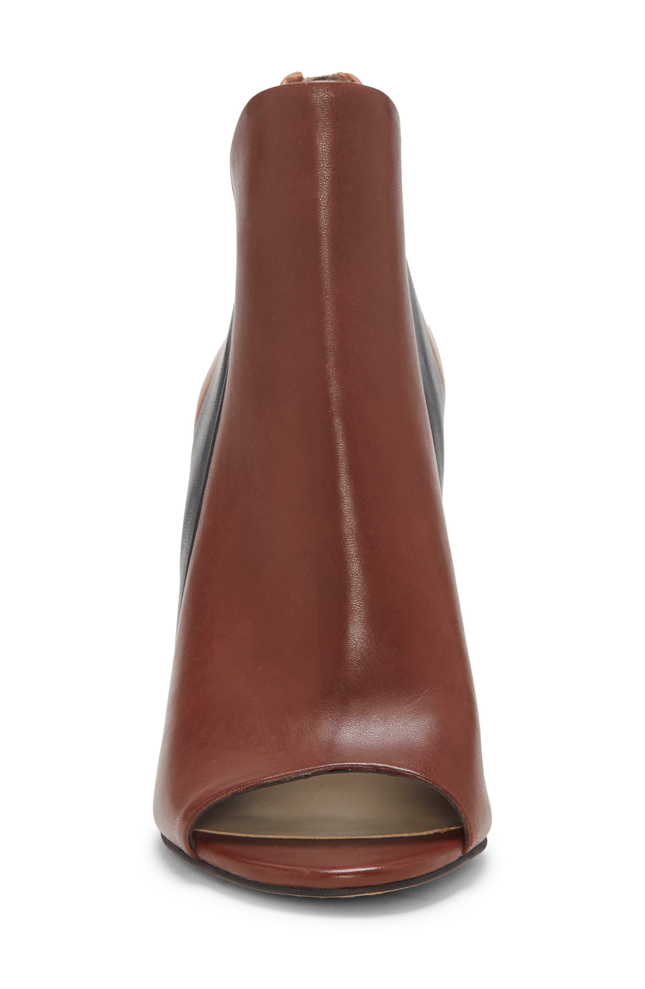Artiziana Open Toe Bootie, Alternate, color, BROWN 01