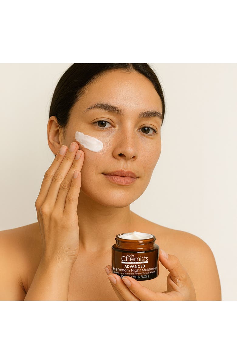 SKINCHEMISTS SC Advanced Bee Venom Night Moisturiser 50ml for Fine Lines & Wrinkles, Loss of Firmness, Alternate, color, White