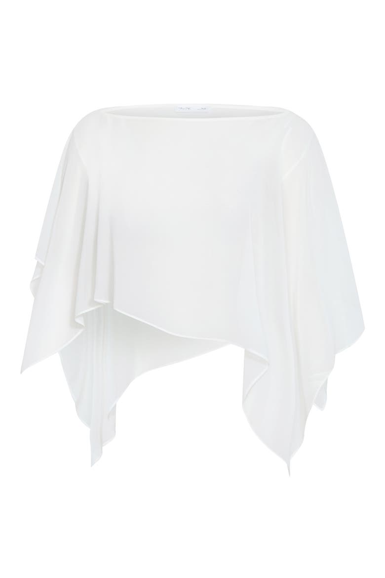 Chiffon Poncho, Alternate, color, IVORY
