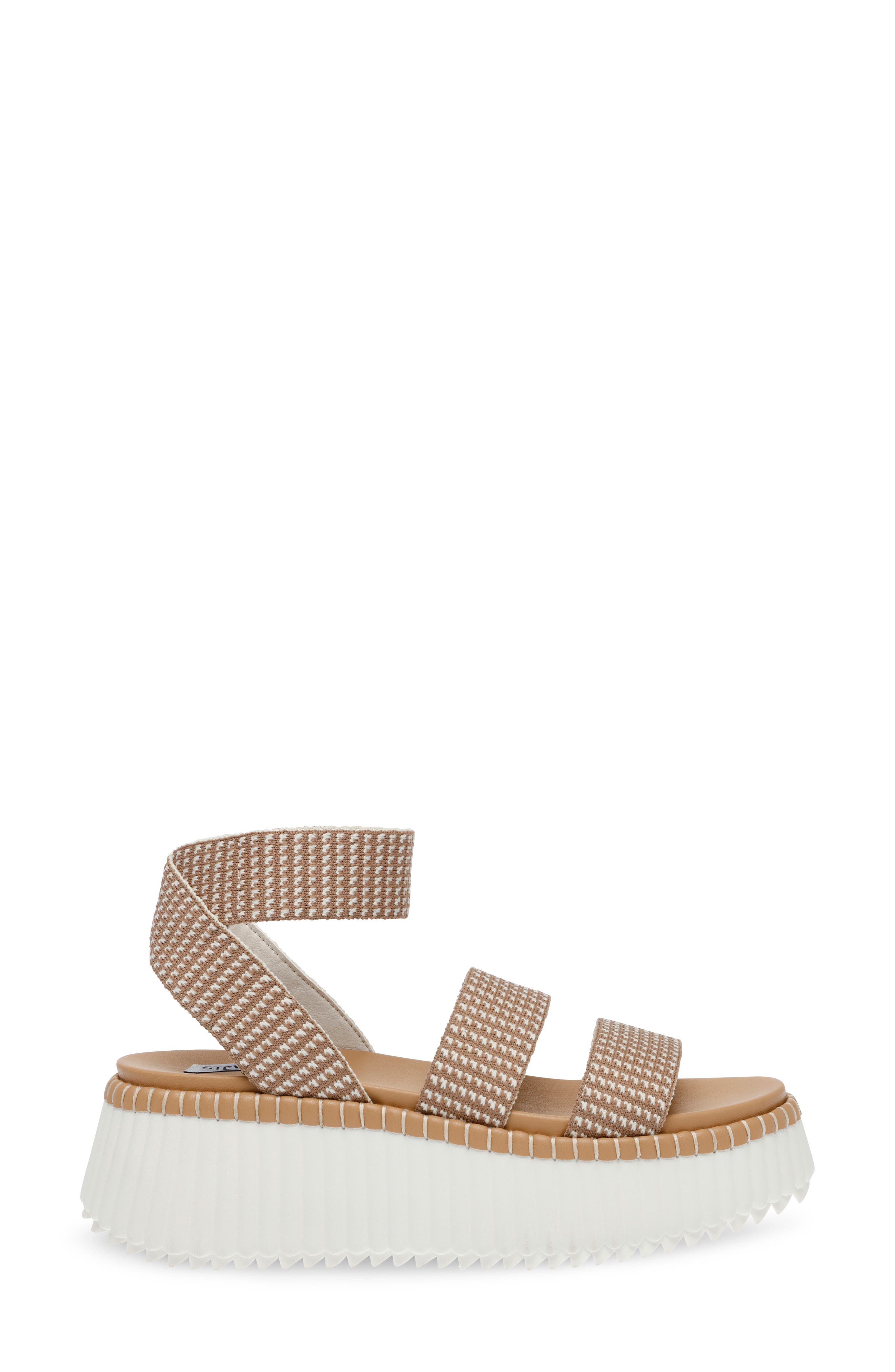 Steve Madden Shelle Platform Wedge Sandal, Alternate, color, Taupe Multi