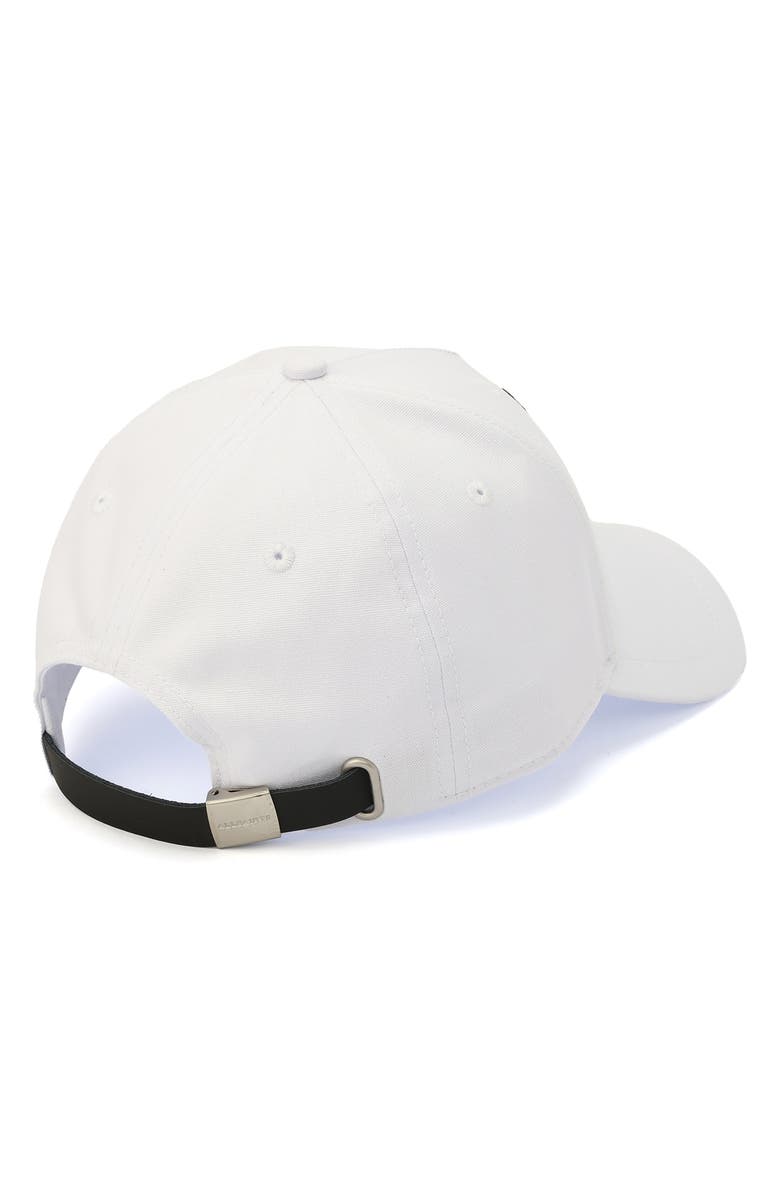 AllSaints Spray Logo Embroidered Baseball Cap, Alternate, color, White