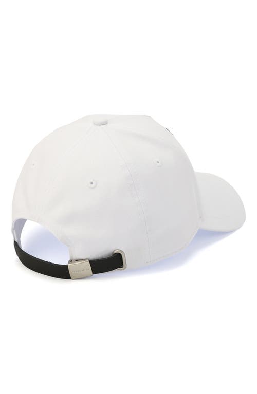 Allsaints Spray Logo Embroidered Baseball Cap In White
