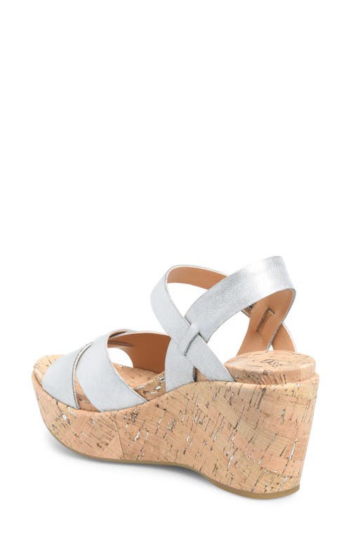 Kork-ease ® Ava 2.0 Platform Wedge Sandal In Silver Metallic