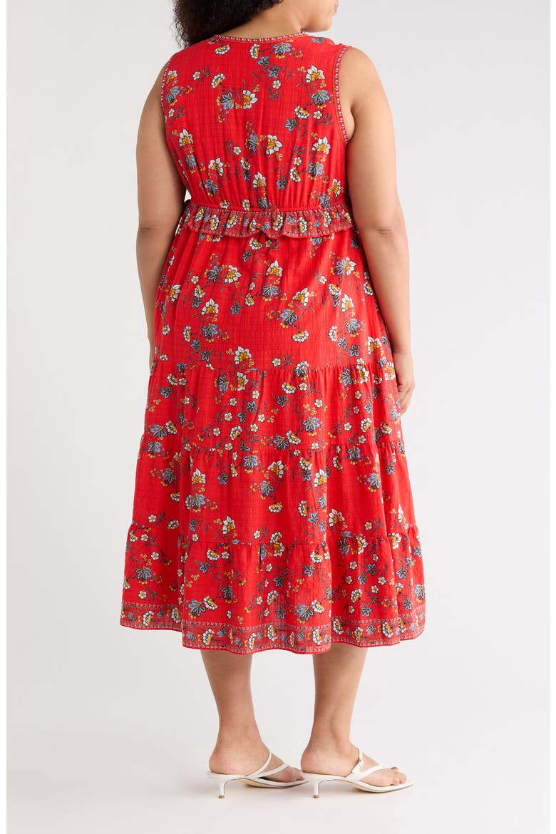 Sleeveless Surplice Maxi Dress, Alternate, color, RED FLOATY FLORAL