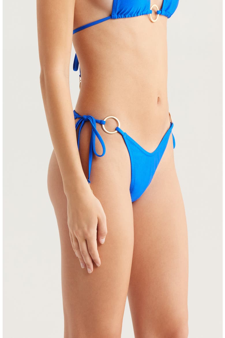 Ring Side Tie Bikini Bottoms, Alternate, color, BLUE LAGOON