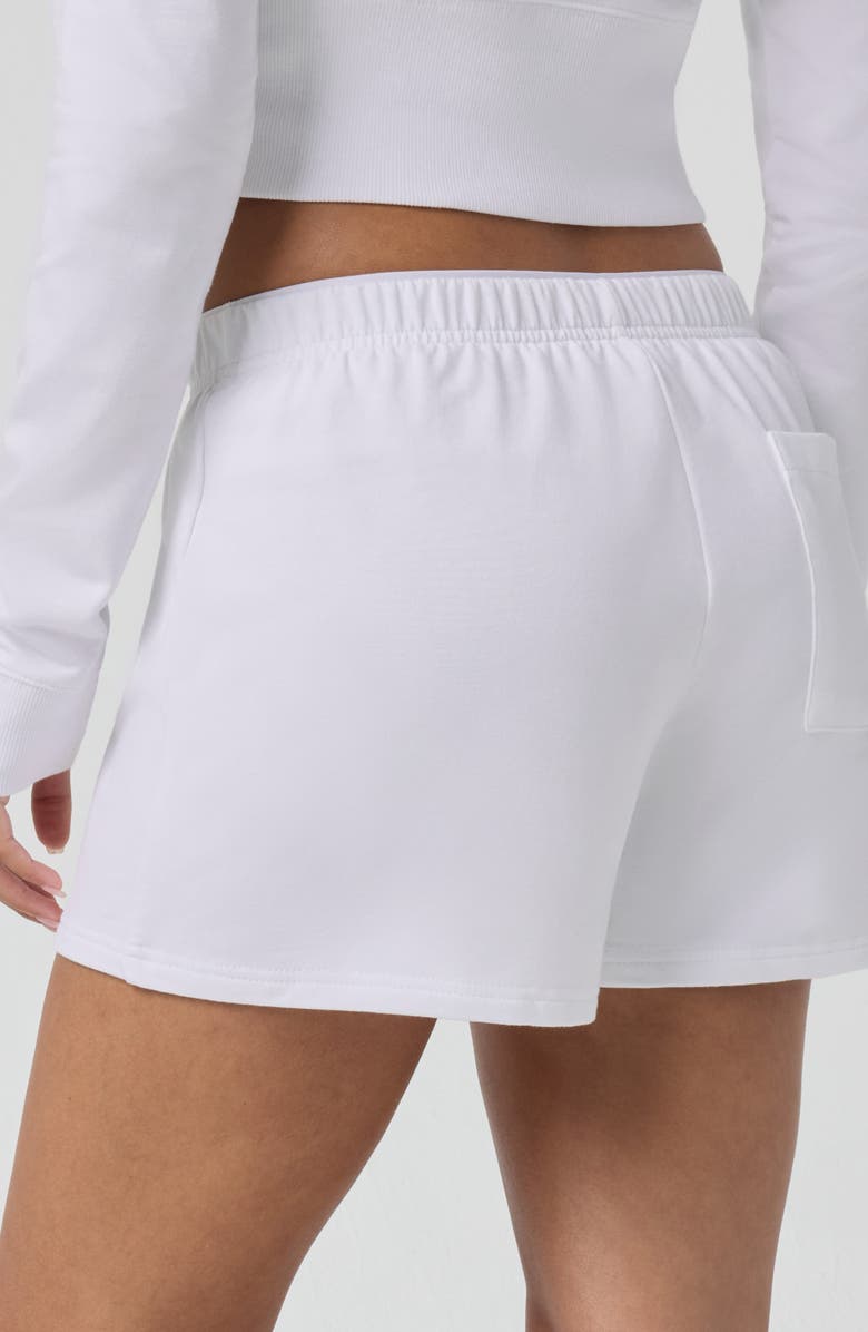Florence by Mills Relaxed French Terry Shorts, Alternate, color, Bright White