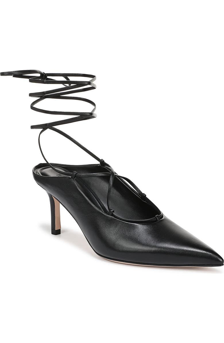 Favorite Daughter Sloan Ankle Wrap Pointed Toe Mule Pump, Main, color, Black