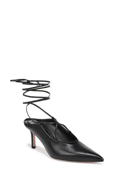 Favorite Daughter Sloan Ankle Wrap Pointed Toe Mule Pump