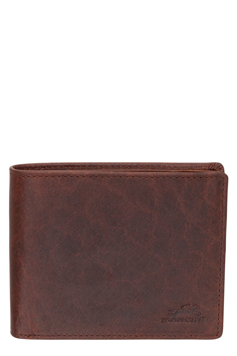 Buffalo RFID Wallet with Coin Pocket, Main, color, BROWN