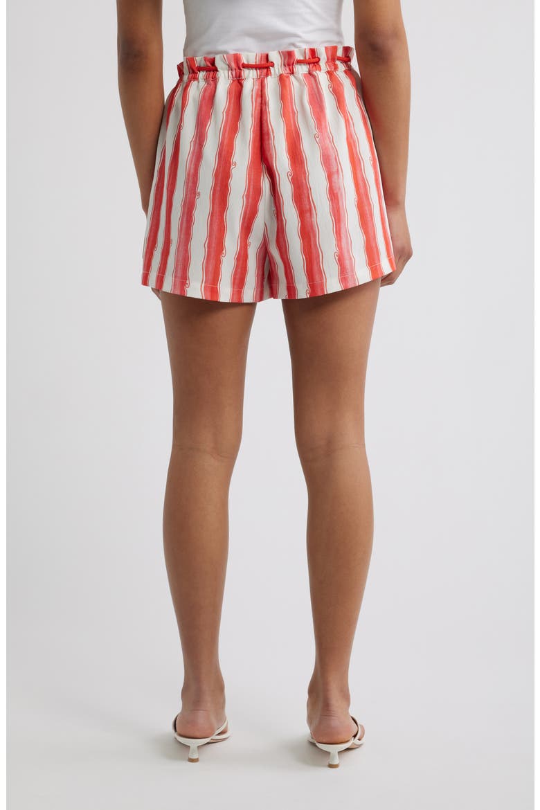 Striped Paperbag Shorts, Alternate, color, CHERRY GLAZE