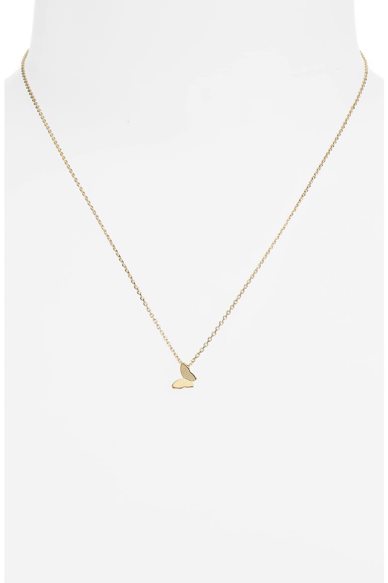 Lucky Butterfly Pendant Necklace, Alternate, color, GOLD