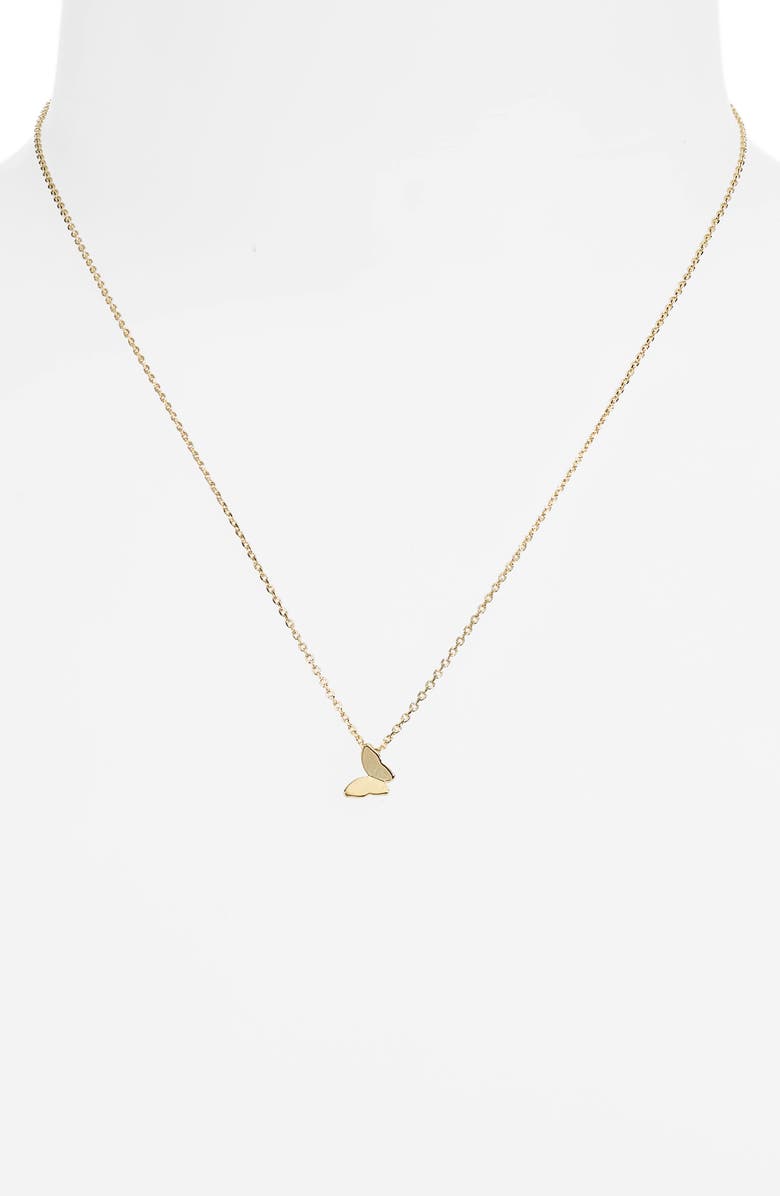 Estella Bartlett Lucky Butterfly Pendant Necklace, Alternate, color, 