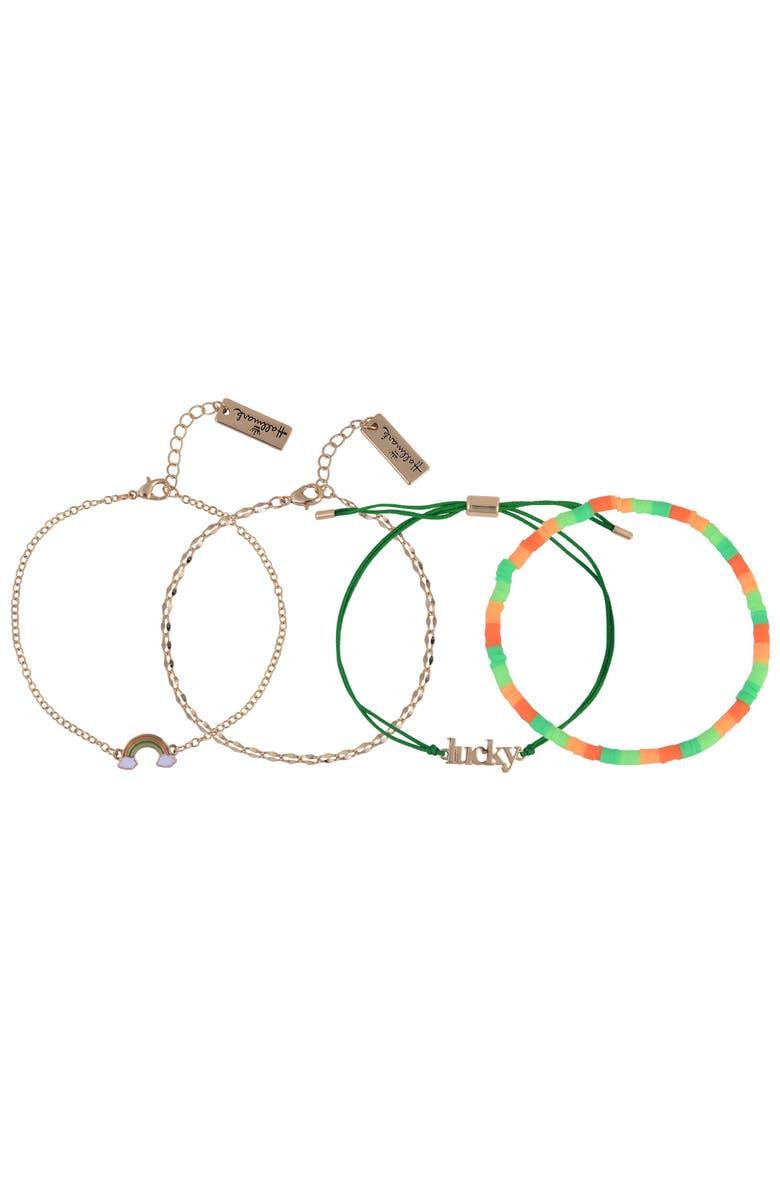 Hallmark 4pc Assorted Bracelet Set, Main, color, Green