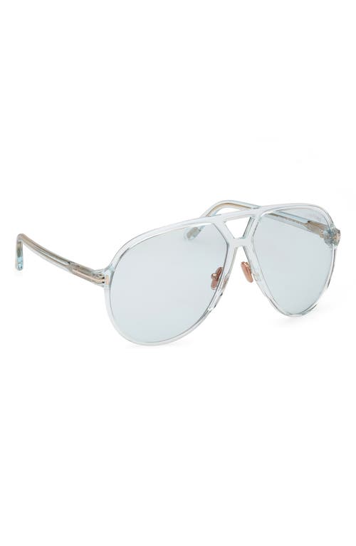Tom Ford Bertrand 64mm Gradient Oversize Pilot Sunglasses In Blue