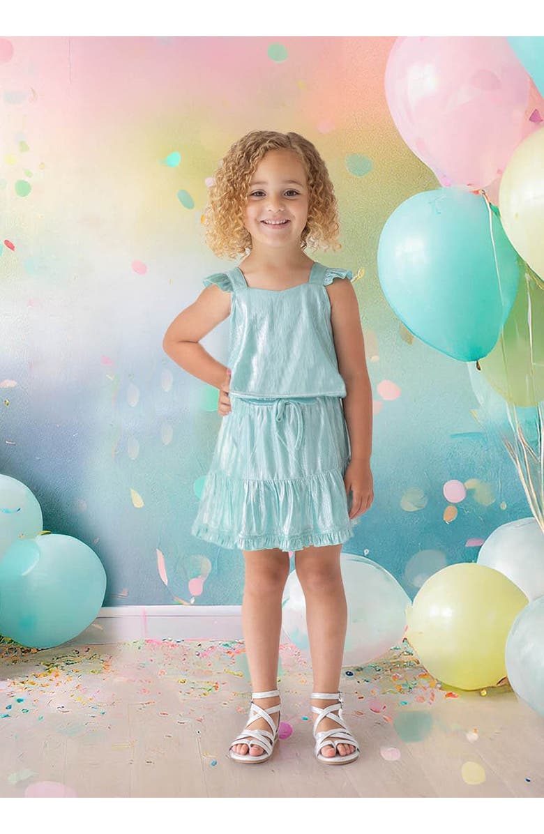 Isobella & Chloe Aqua Two Piece Set, Alternate, color, Green