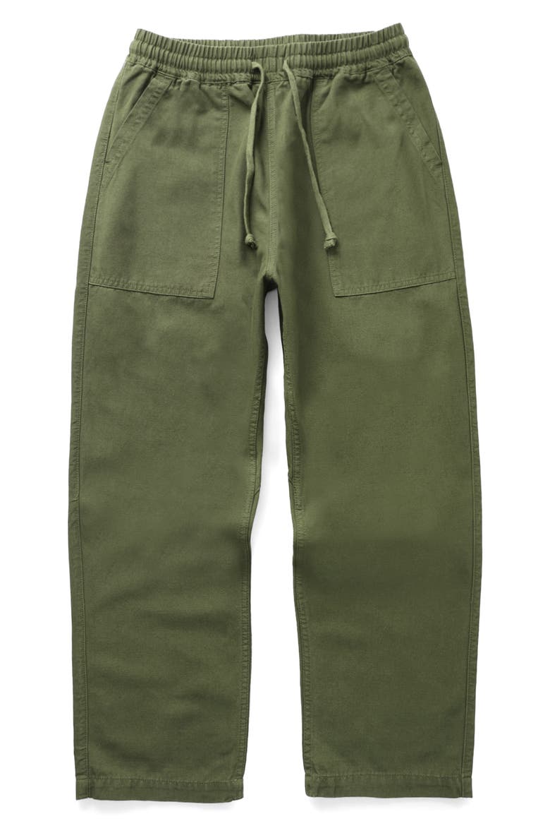 Cotton Canvas Chef Pants, Alternate, color, OLIVE