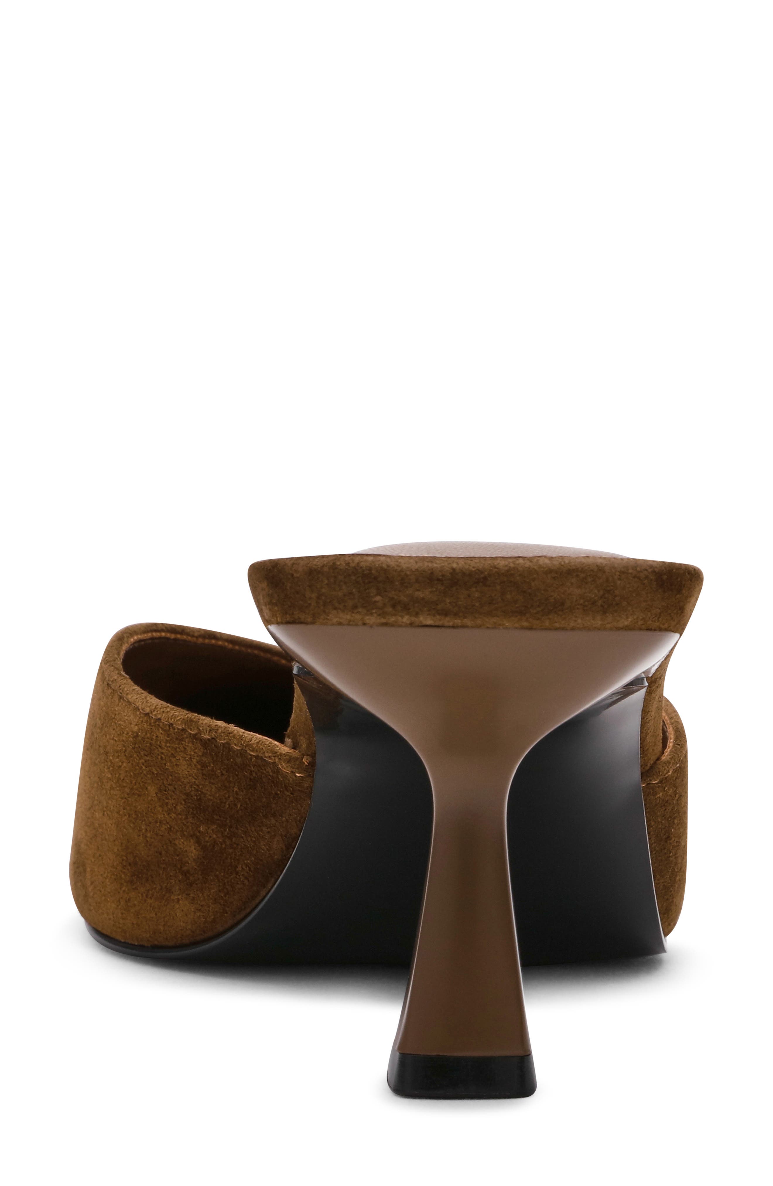 Mod Pointed Toe Mule Pump, Alternate, color, BROWN SUEDE