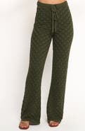 Petal & Pup Fefe Textured Open Knit Cotton Drawstring Pants