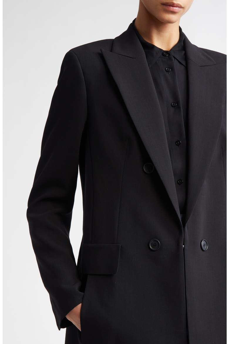 Lucia Double Breasted Wool Blend Blazer, Alternate, color, 009 BLACK