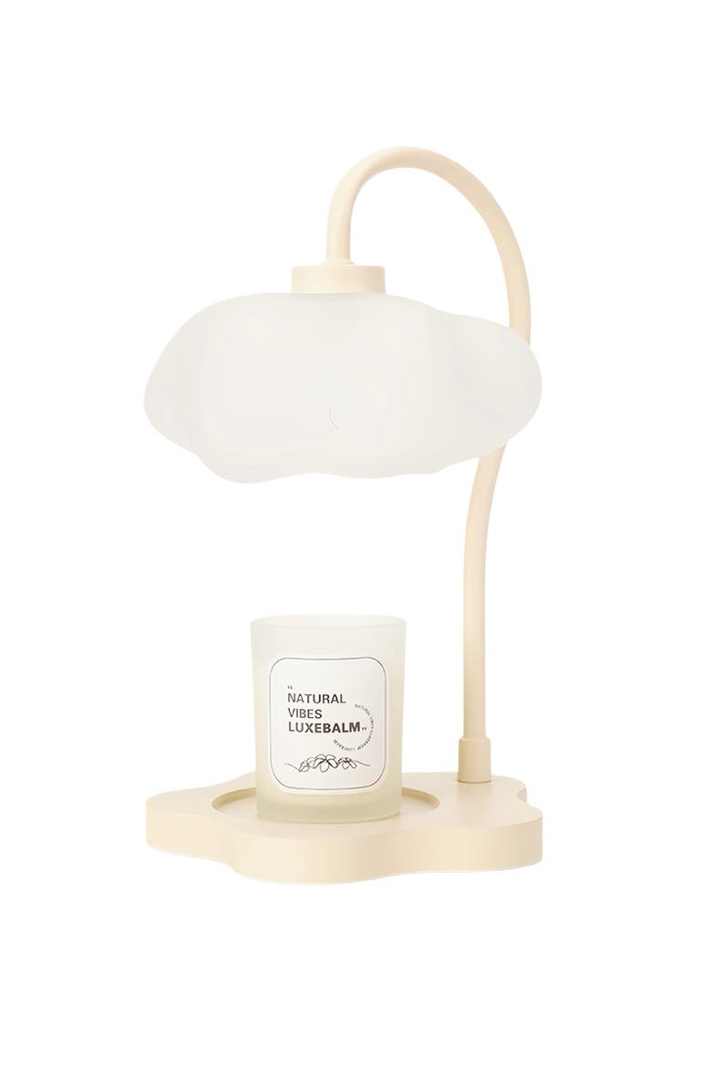 Cute Unique Cloud Candle Warmer Lamp With Timer For Large Candles, Main, color, White