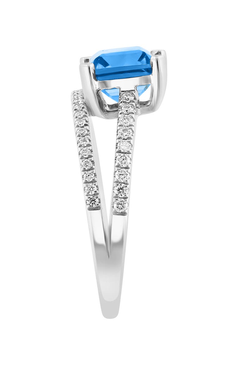 EFFY Diamond & Blue Topaz Crossover Ring, Alternate, color, Blue