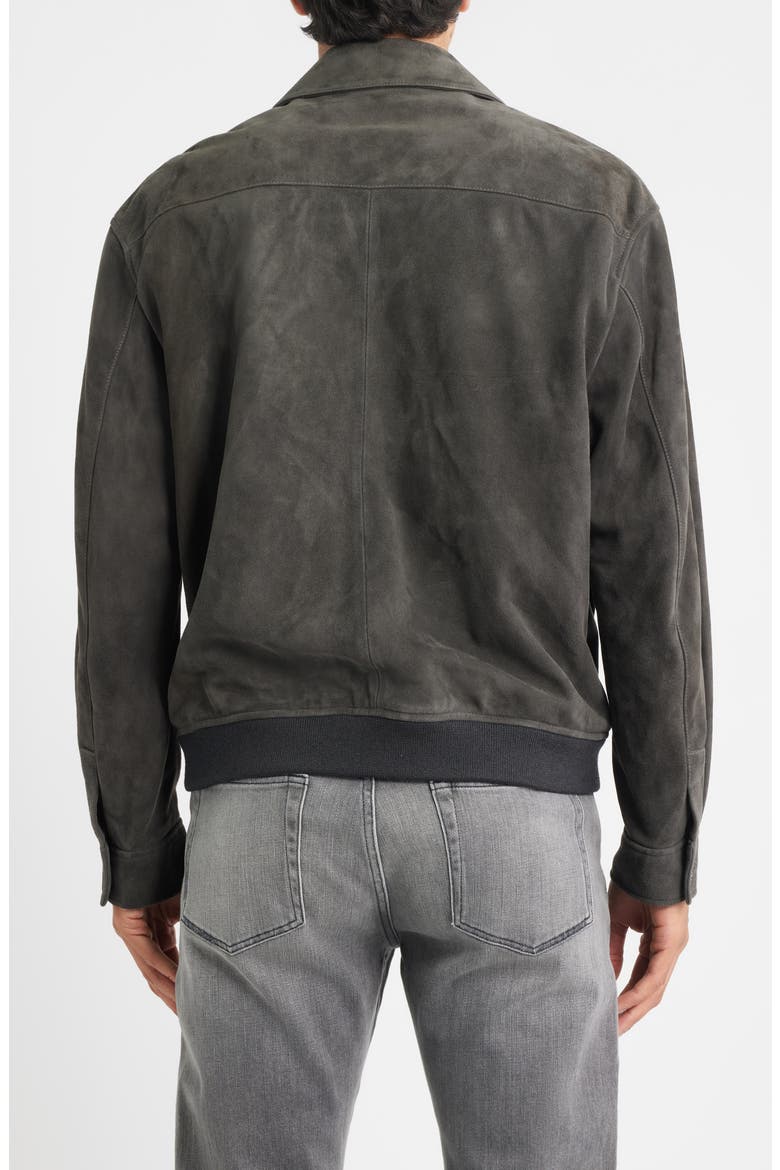 Suede Bomber Jacket, Alternate, color, OLD BLACK