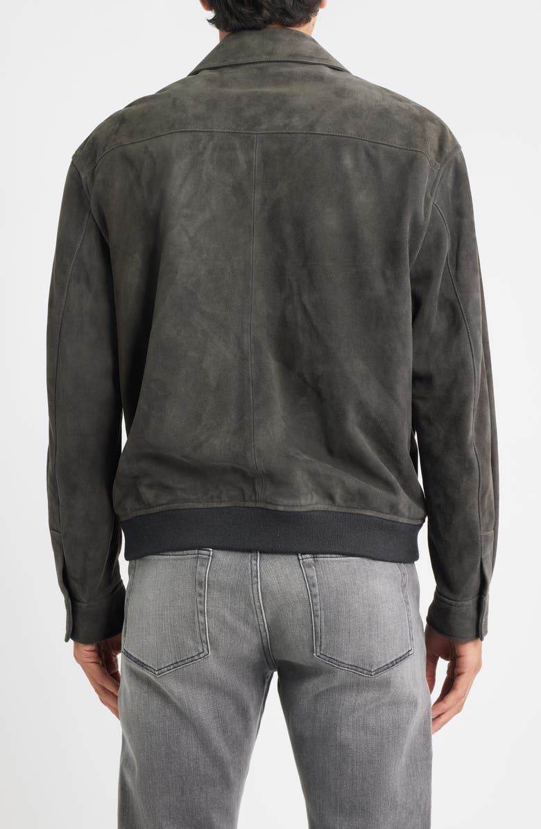 FRAME Suede Bomber Jacket, Alternate, color, Old Black