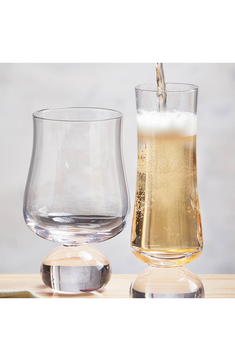 tag Olivia Heavy Bottom Champagne Flute Clear Glass Drinkware, Alternate, color, Clear