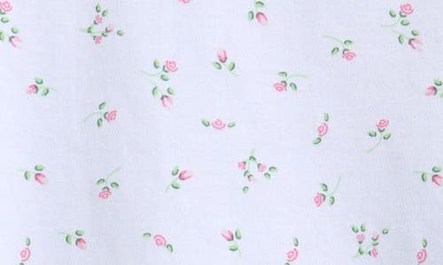 Kissy Kissy Kids' Rosebud Print Fitted Pima Cotton Two-piece Pajamas In White