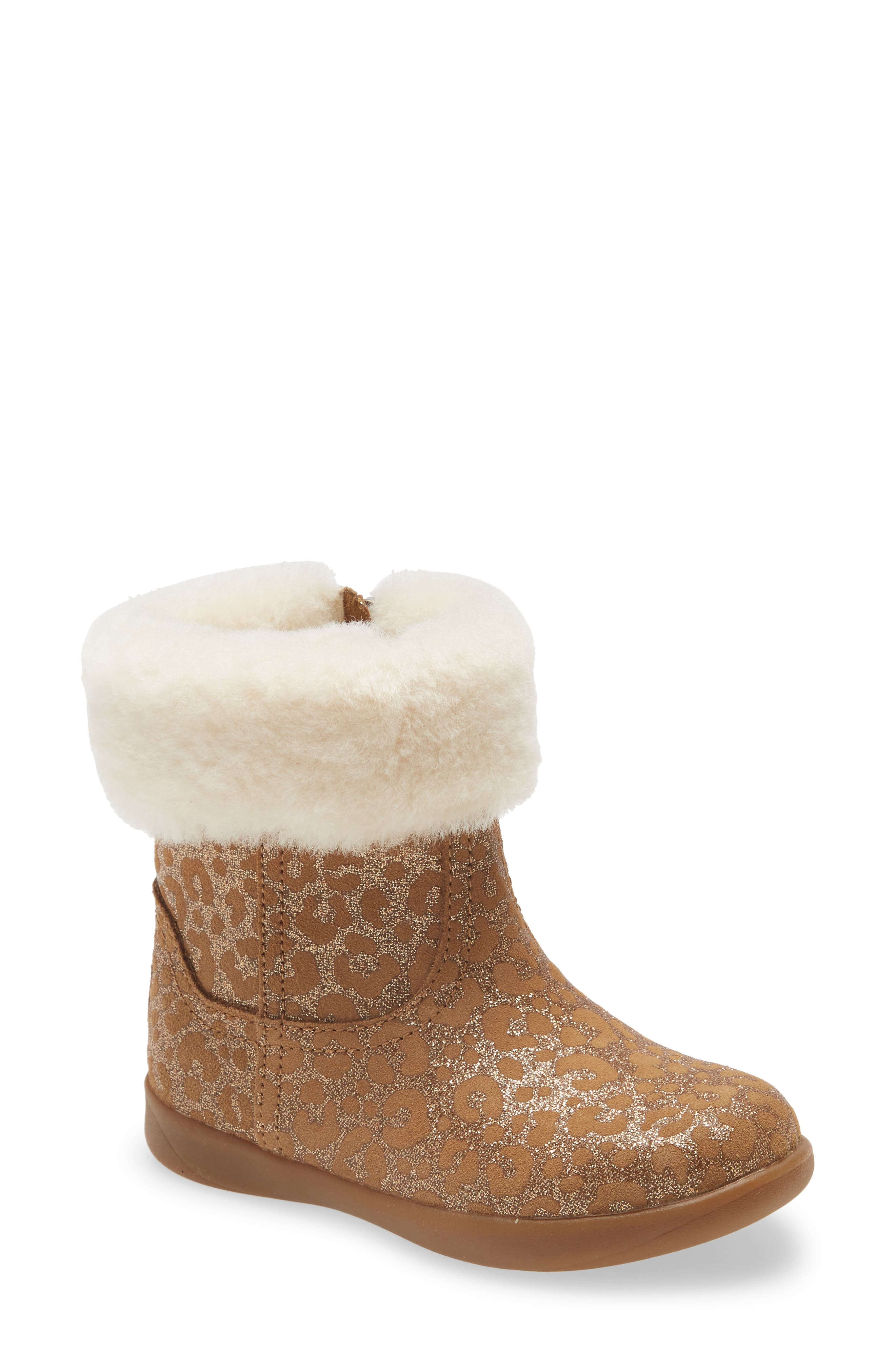 UGG<sup>®</sup> UGG Jorie II Glitter Leopard Genuine Shearling Boot, Main, color, 