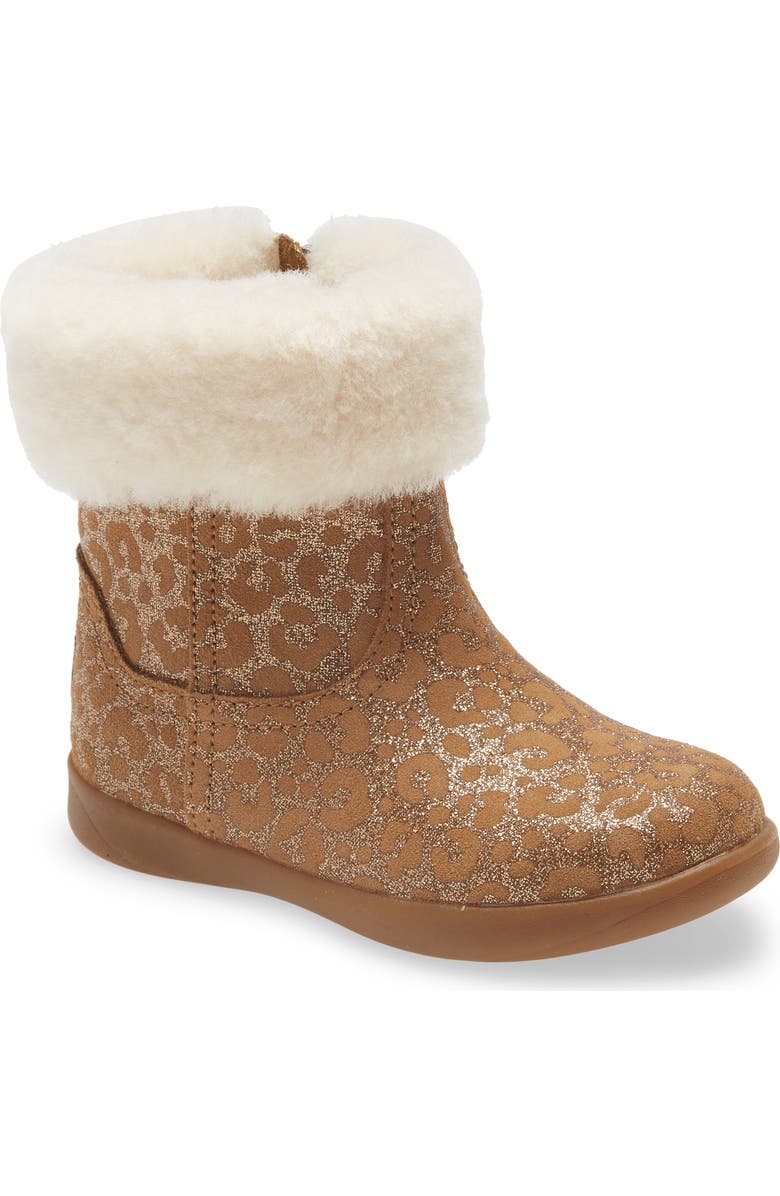 UGG<sup>®</sup> UGG Jorie II Glitter Leopard Genuine Shearling Boot, Main, color,