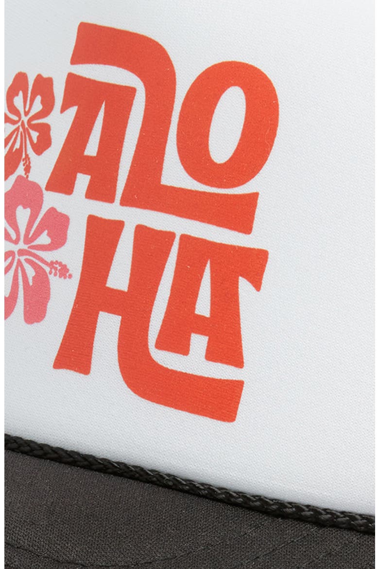 Aloha Trucker Hat, Alternate, color, BLACK SPLIT