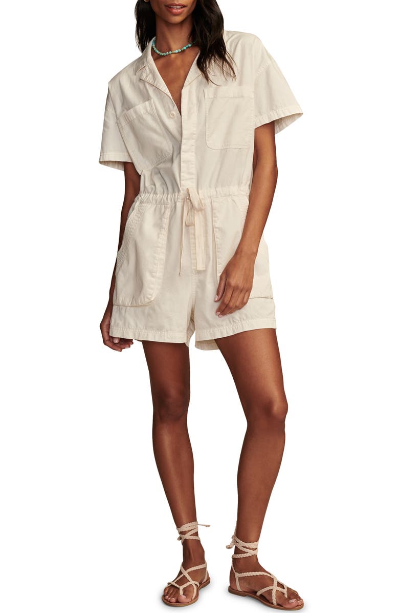 Lucky Brand Utility Cotton Romper, Main, color, 